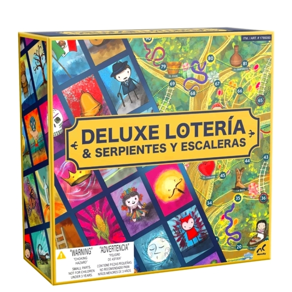 DELUXE LOTERIA & SERPIENTES Y ESCALERAS BOARD GAME 2 Pack - Picture 1 of 7